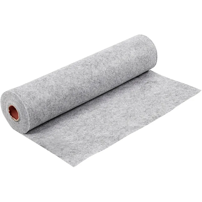 Hobbyfilt, B: 45 cm, tjocklek 1,5-2 mm, Melerad, 180-200 g, grå, 5 m/ 1 rl. [HOB-45048]