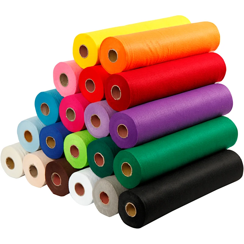 Hobbyfilt, B: 45 cm, tjocklek 1,5-2 mm, 180-200 g, mixade färger, 20x5 m/ 1 förp. [HOB-45000]