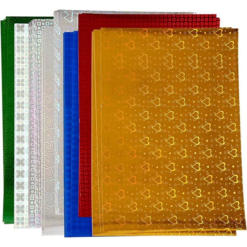 Holografipapper, A4, ark 210x297 mm, 120 g, 80 mix. ark/ 1 förp. [HOB-44947]