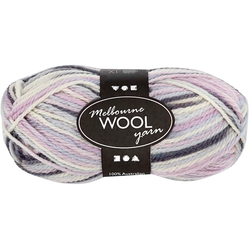 Melbourne ullgarn, L: 92 M, pastelllila, 50 g/ 1 nystan [HOB-44795]