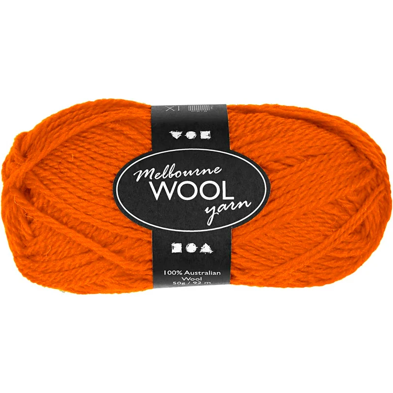 Melbourne ullgarn, L: 92 M, orange, 50 g/ 1 nystan [HOB-44793]