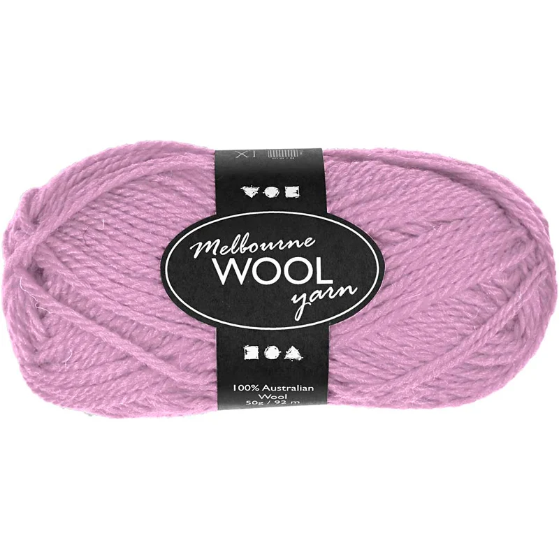 Melbourne ullgarn, L: 92 M, rosa, 50 g/ 1 nystan [HOB-44713]