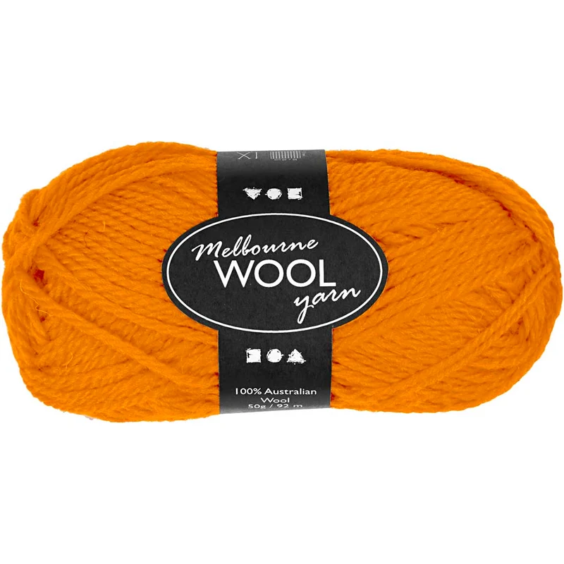 Melbourne ullgarn, L: 92 M, ockra, 50 g/ 1 nystan [HOB-44706]