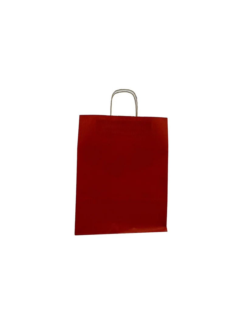 Papperskassar Mörkröd 32+12x41cm Kraft Papper 100 gram (50 st) [PAM3241DKR]