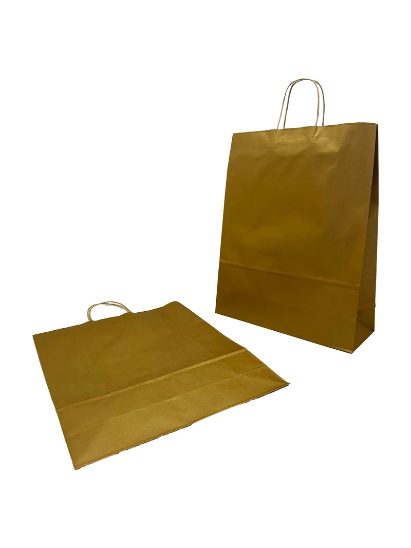 Papperskassar Guld 32+12x41cm Kraft Papper 100 gram (50 st) [PAM3241GO]