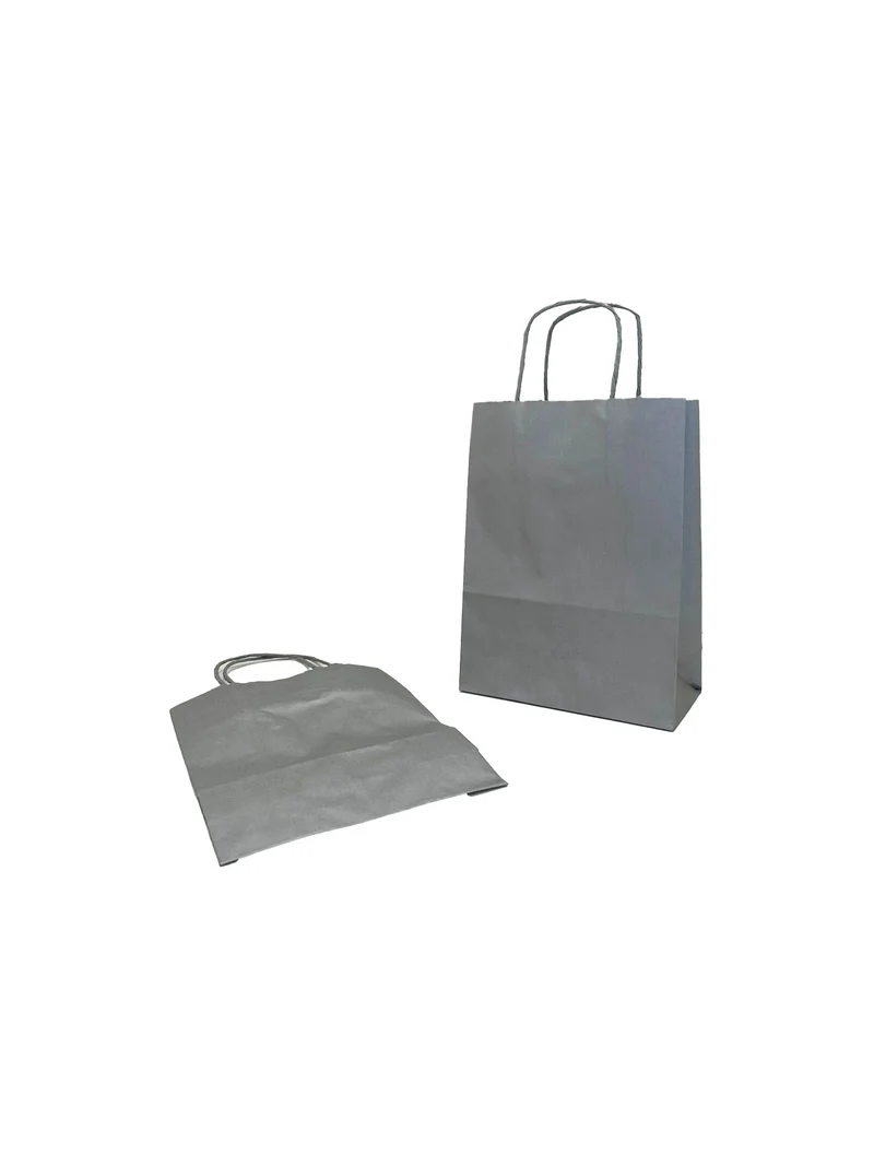 Papperskassar Silver 18+8x22cm Kraft Papper 90 gram (50 st) [PAM1822SI]