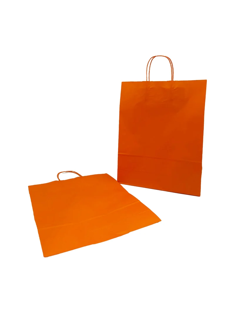 Papperskassar Orange 32+12x41cm Kraft Papper 100 gram (50 st) [PAM3241OR]
