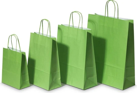 Papperskassar Grön 22+10x31cm Kraft Papper 90 gram (50 st) [PAM2231GR]