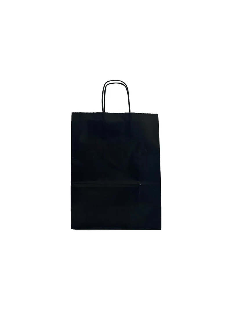 Papperskassar Svart 24+12x31cm Kraft Papper 100 gram (50 st) [PAM2231BK]