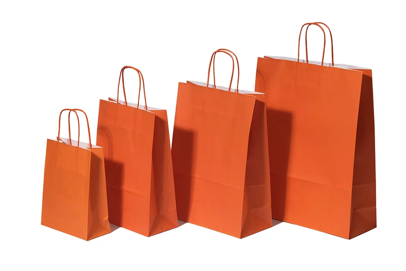 Papperskassar Orange 22+10x31cm Kraft Papper 90 gram (50 st) [PAM2231OR]