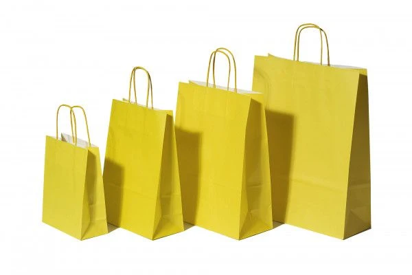 Papperskassar Gul 18+8x22cm Kraft Papper 90 gram (50 st) [PAM1822Y]
