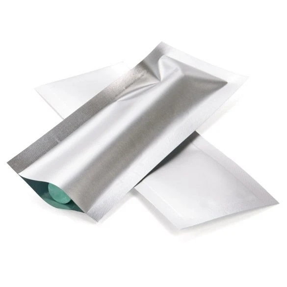 Plastpåsar Matt Silver 3,8x10,2cm Förslutbar permanent stängning (100 st) [CRB4S]