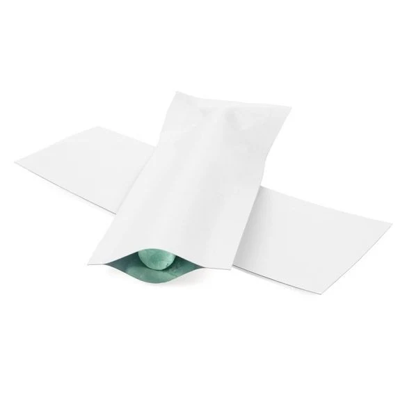 Plastpåsar Vit 3,8x10,2cm Förslutbar permanent stängning (100 st) [CRB4W]