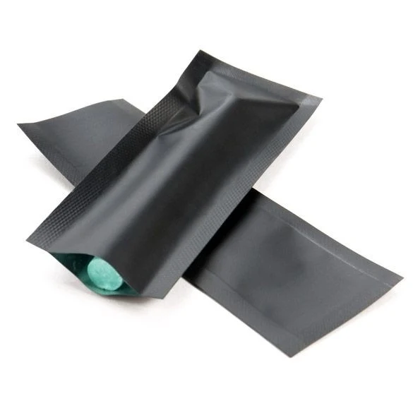 Plastpåsar Matt Svart 3,8x10,2cm Förslutbar permanent stängning (100 st) [CRB4B]