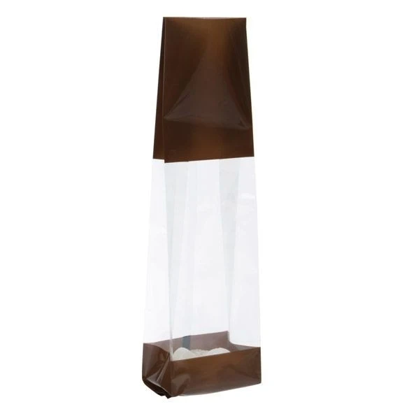 Tryckta Påsar Brun 6,7x4,8x27,3cm med Sidoinvik (100 st) [G2BN]