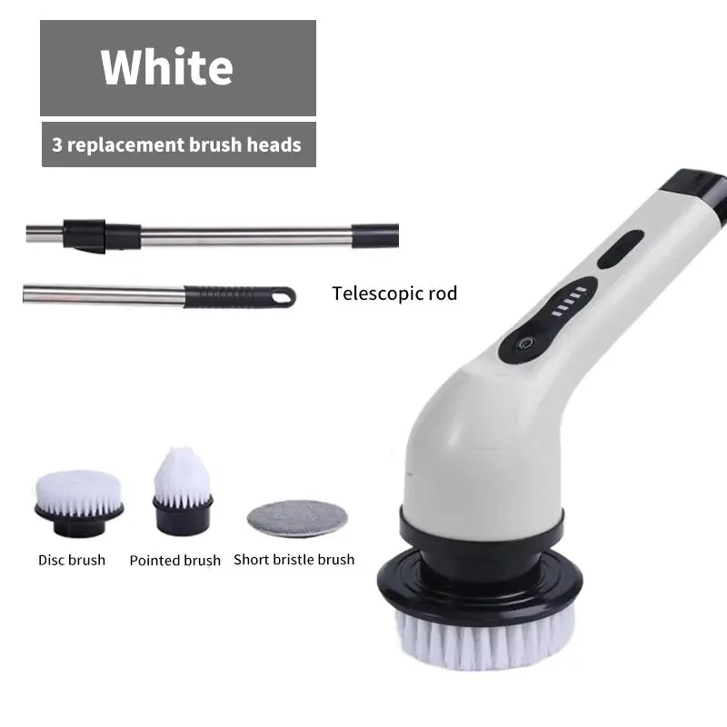 Cordless Electric Spin Scrubber – 9-in-1 Multipurpose Cleaning Brush with LED