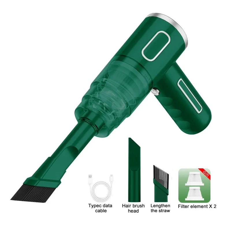 Portable Wireless Car Vacuum Cleaner – Mini Handheld, HEPA Filter, 2000mAh