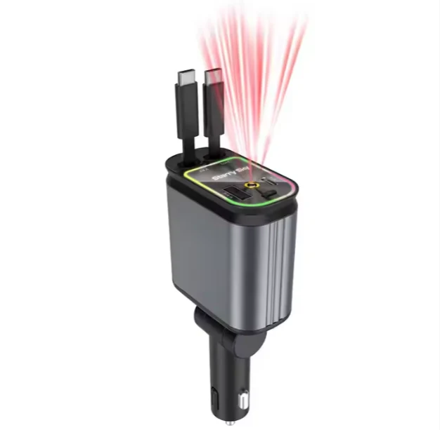 100W Metal Car Charger - Super Fast Charging USB & Type-C