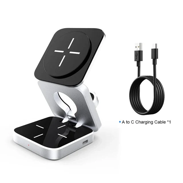 3-in-1 Wireless Charging Station – Fast Charge for Phone, Watch & Earbuds