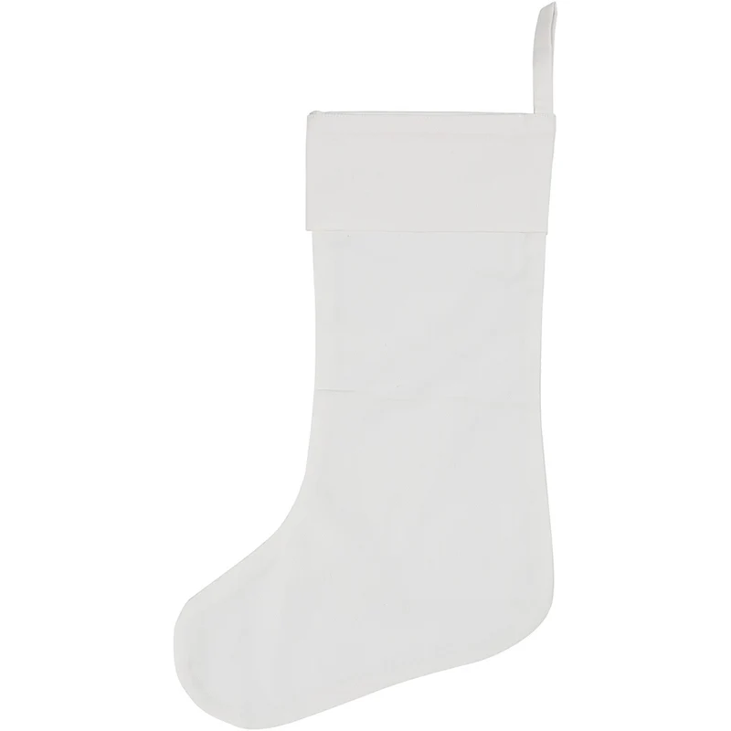 Julstrumpa, H: 40 cm, B: 26 cm, 210 g, vit, 1 st. [HOB-44598]