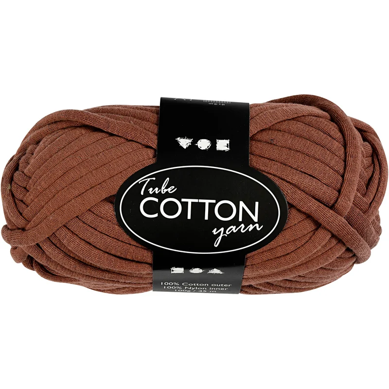 Tubgarn, L: 45 M, sticka 10-12, brun, 100 g/ 1 nystan [HOB-42509]