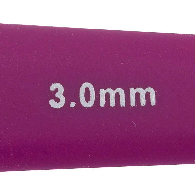 Virknål, nr. 3, L: 13,3 cm, stl. 3 mm, lila, 1 st. [HOB-42382]