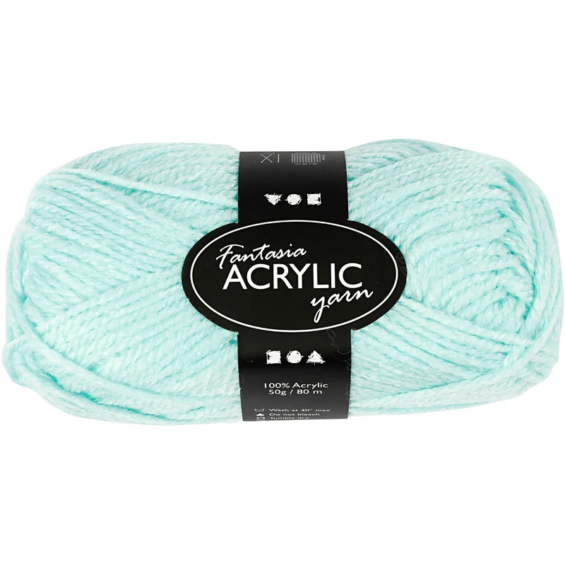 Fantasia Akrylgarn, L: 80 m, mintgrön, 50g/ 1 nystan [HOB-421803]