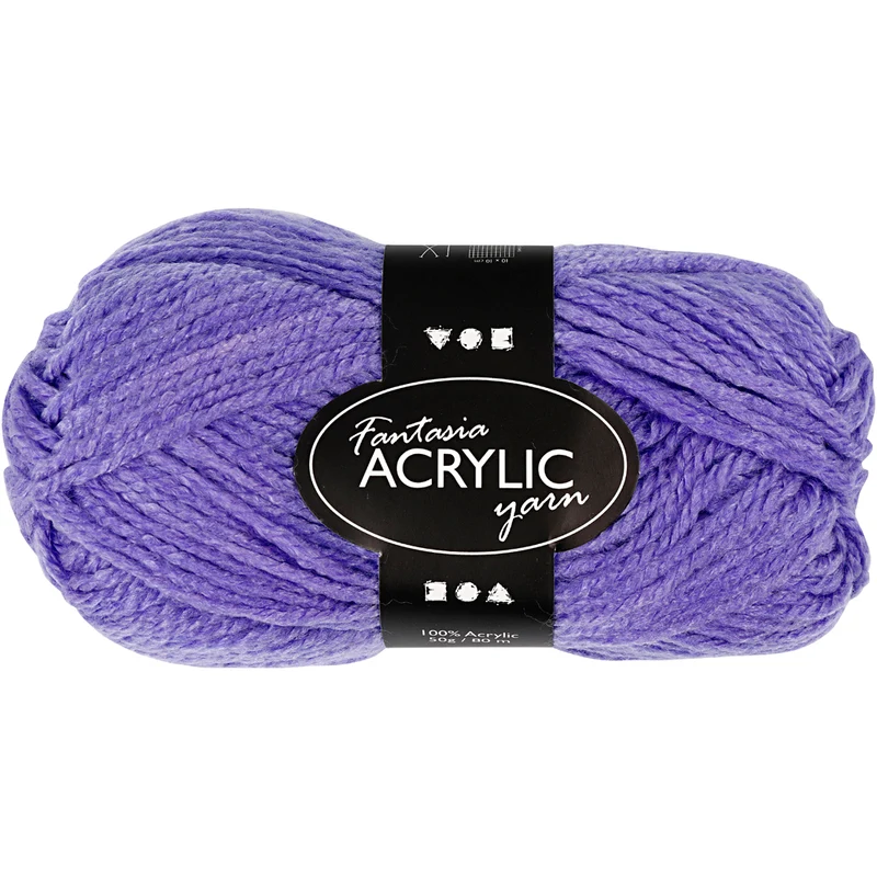 Fantasia Akrylgarn, L: 80 M, lila, 50 g/ 1 nystan [HOB-421705]