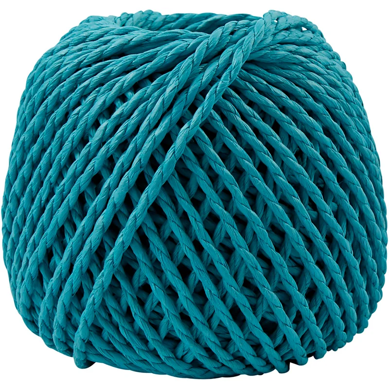 Paperyarn, tjocklek 2,5-3 mm, turkos, 150 g, 40 m/ 1 nystan [HOB-41728]