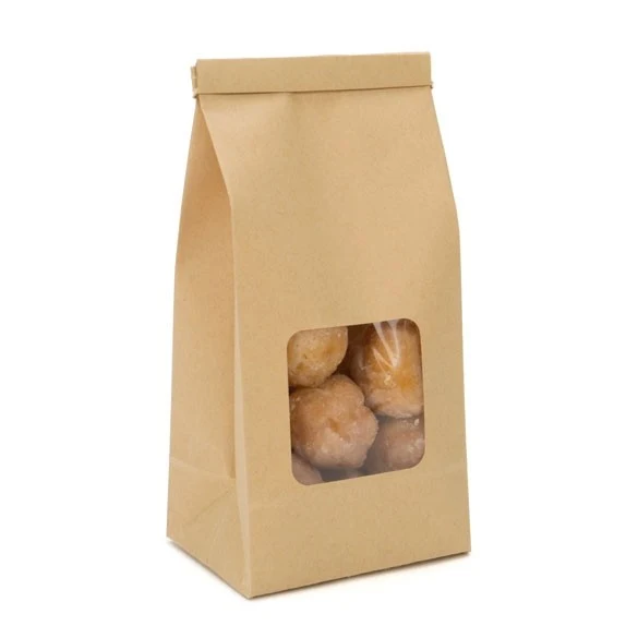 Kraftpåsar Brun med stängning 8,6x6,4x19,7cm (100 st) [TTW1K]