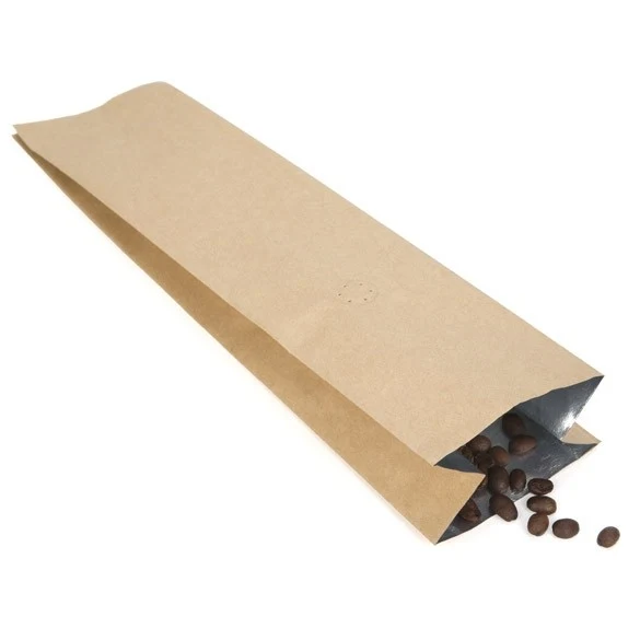 Kaffepåsar Kraft med Ventil 8,6x6,4x33cm Gecoat (50 st) [SGC2K]