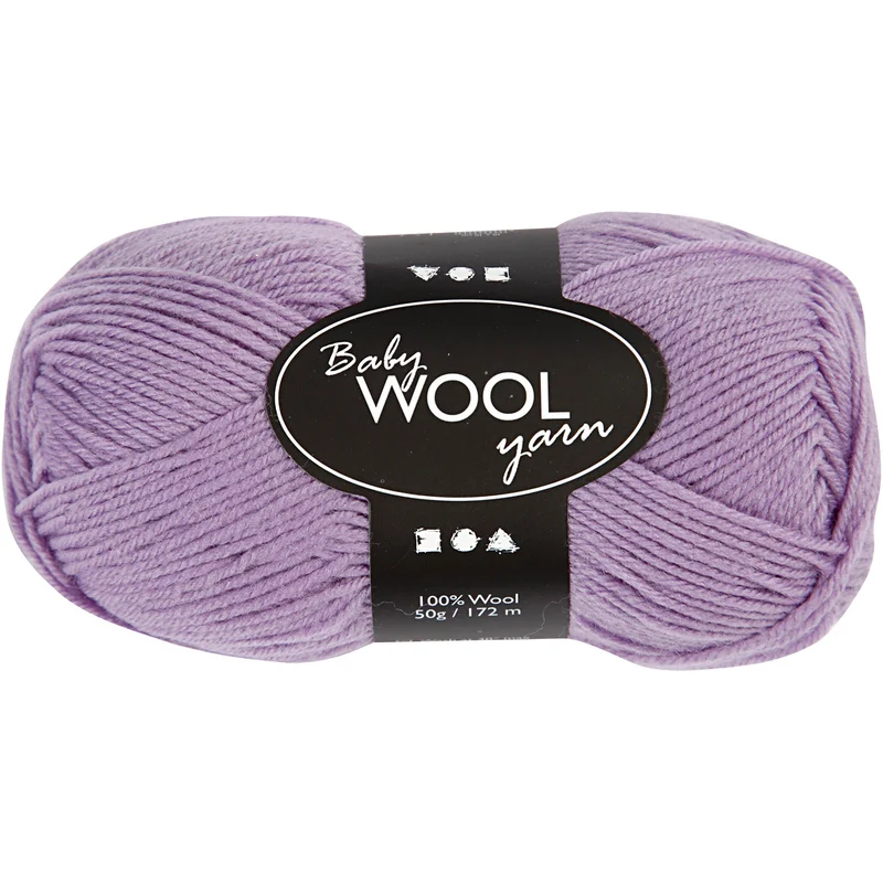 Babygarn, L: 172 M, lila, 50 g/ 1 nystan [HOB-41344]