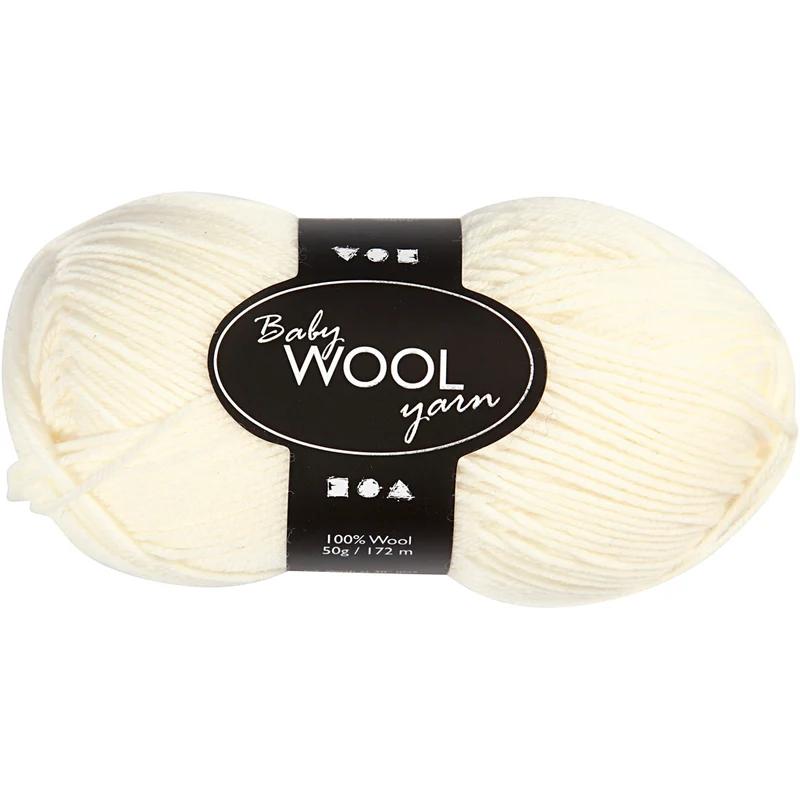 Babygarn, L: 172 M, cream, 50 g/ 1 nystan [HOB-41337]