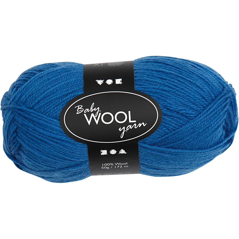 Babygarn, L: 172 M, blå, 50 g/ 1 nystan [HOB-41333]