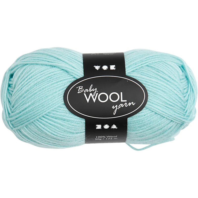 Babygarn, L: 172 M, mintgrön, 50 g/ 1 nystan [HOB-41329]