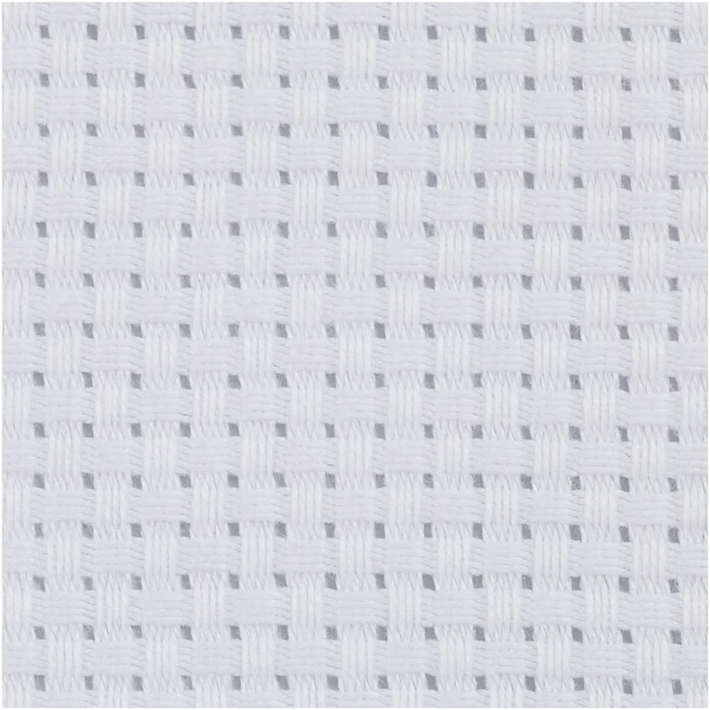 Aida broderiväv, stl. 50x50 cm, 35 rutor per 10 cm, vit, 1 st. [HOB-412622]