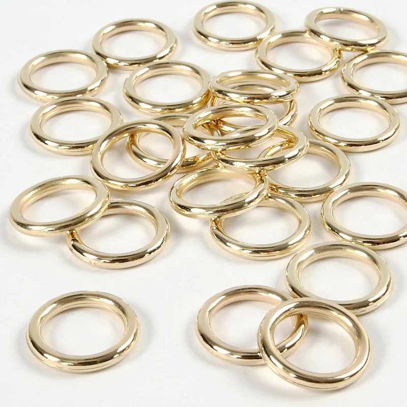 Plastring, stl. 15 mm, tjocklek 2 mm, guld, 25 st./ 1 förp. [HOB-41259]