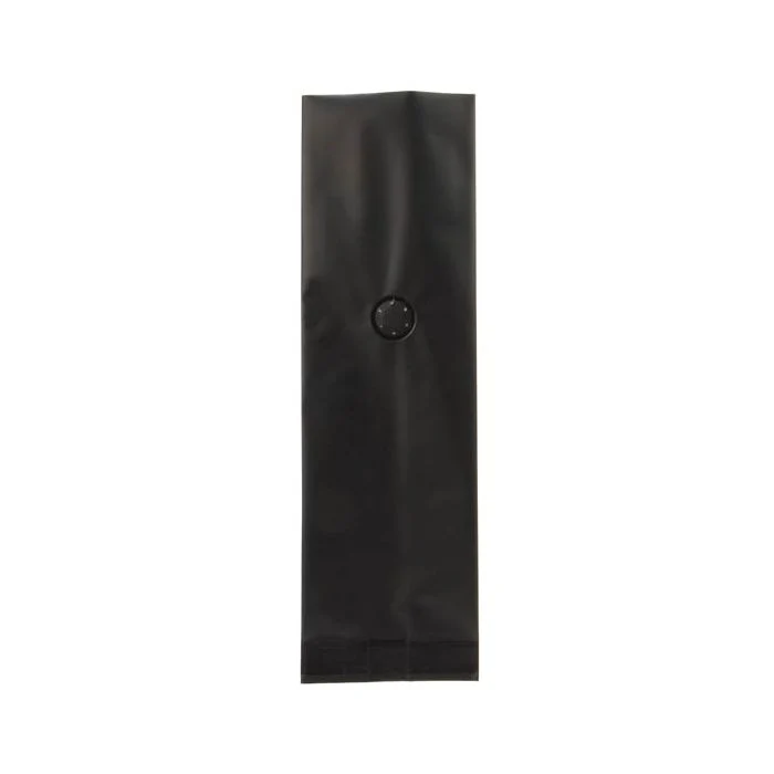 Kaffepåsar Matt Svart med Ventil 8,5x6,5x33cm 450 gram (50 st) [SGC2BM]