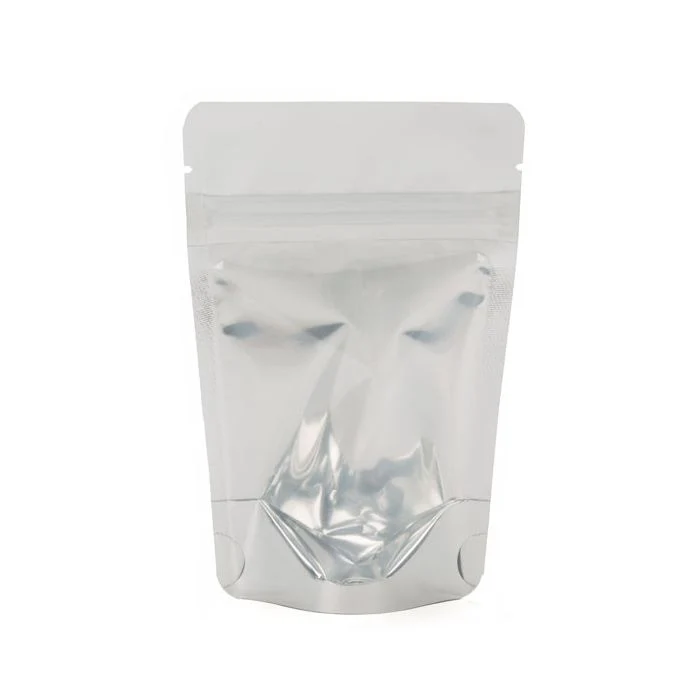 Stå upp påsar Transparent/Vit 10,2x6x15,2cm | 57 gram (100 st) [ZBGW2]