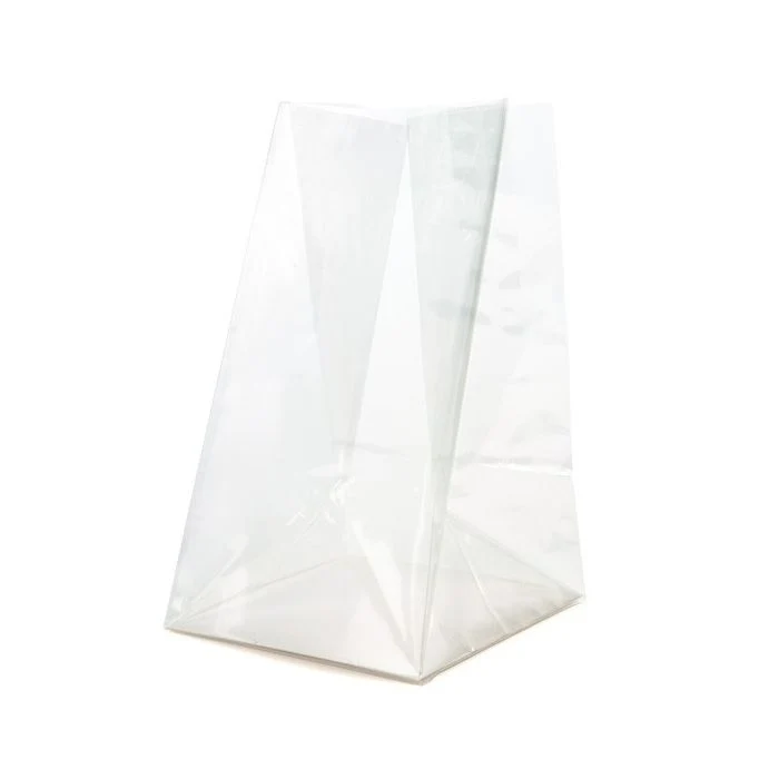 Cellofanpåsar med botten 10,2x10,2x17,8cm med pappersinsats (100 st) [FGPBH9]