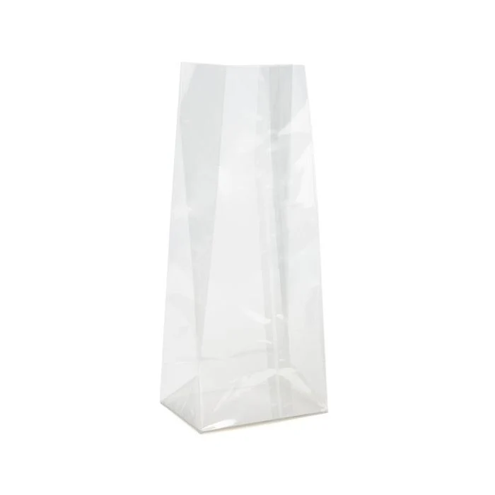 Cellofanpåsar med botten 12,7x7,6x30,5cm med pappersinsats (100 st) [FGPBH1]