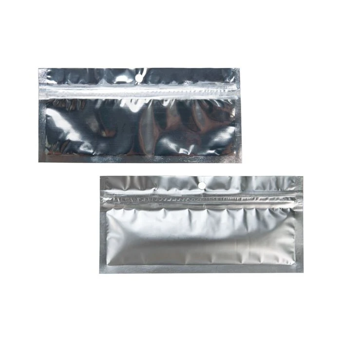 Blixtlåspåsar Transparent/Silver 14x4,5cm (100 st) [HZBB8S]