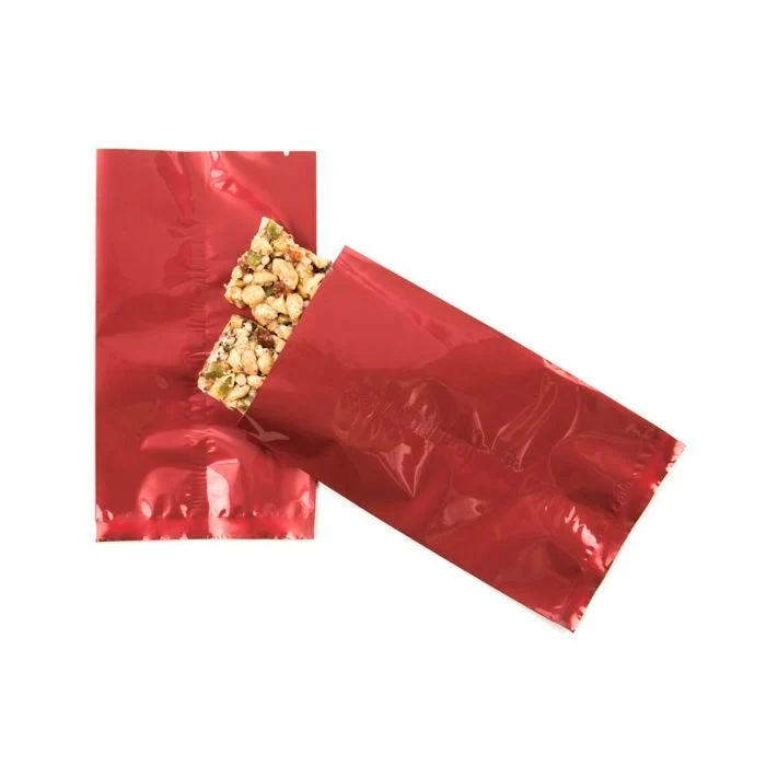 Plastpåsar Röd 5x5,7cm Metalliserad och förseglingsbart (100 st) [SMB22QR]