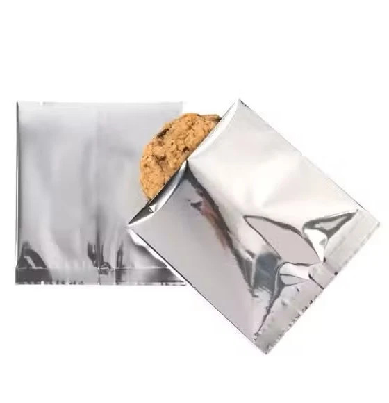 Plastpåsar Silver 10,2x10,2cm Metalliserad och förseglingsbart (100 st) [SVP44S]