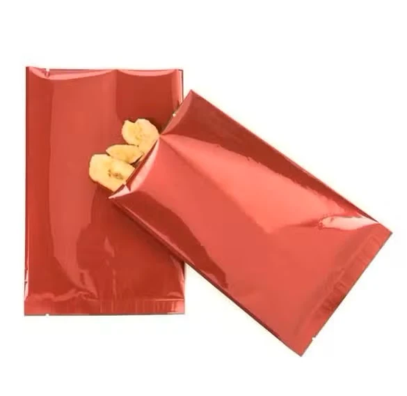 Plastpåsar Röd 10,2x15,2cm Metalliserad och förseglingsbart (100 st) [SVP46R]