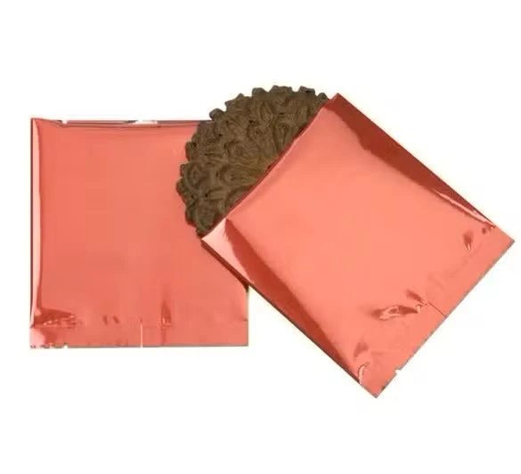 Plastpåsar Röd 10,2x10,2cm Metalliserad och förseglingsbart (100 st) [SVP44R]