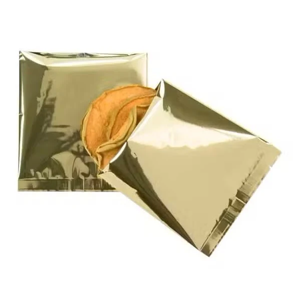 Plastpåsar Guld 10,2x10,2cm Metalliserad och förseglingsbart (100 st) [SVP44G]