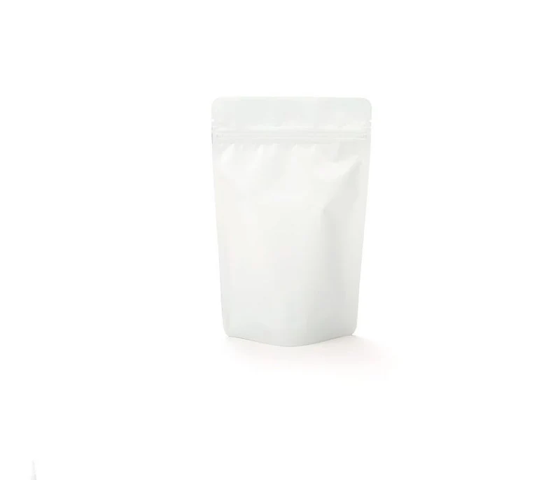 Stå upp påsar Matt Vit 13x8x20,5cm | 113 gram (100 st) [ZBGM3MW]