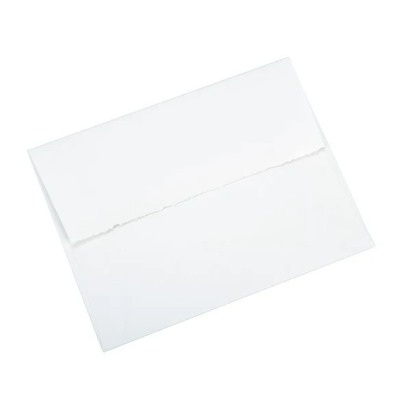 Kuvert med dekorerade Kanter 14,5x11cm Vit by Neenah Teton (50 st) [EN20]