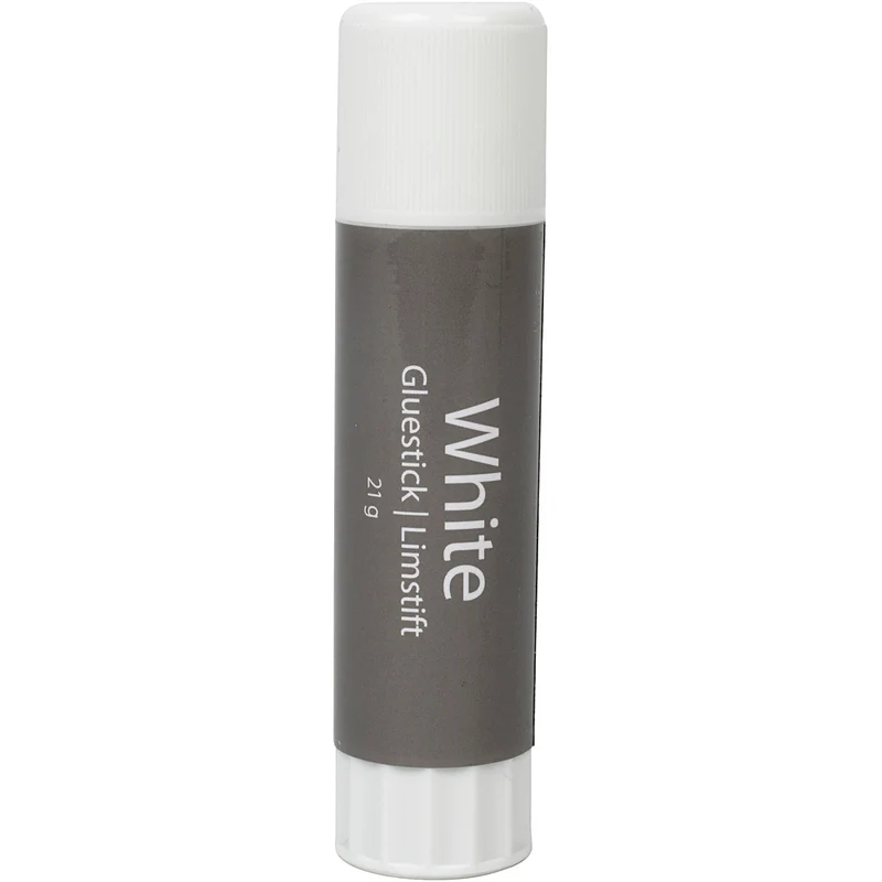 Vitt limstift, rund, 21 g, 1 st. [HOB-39045]